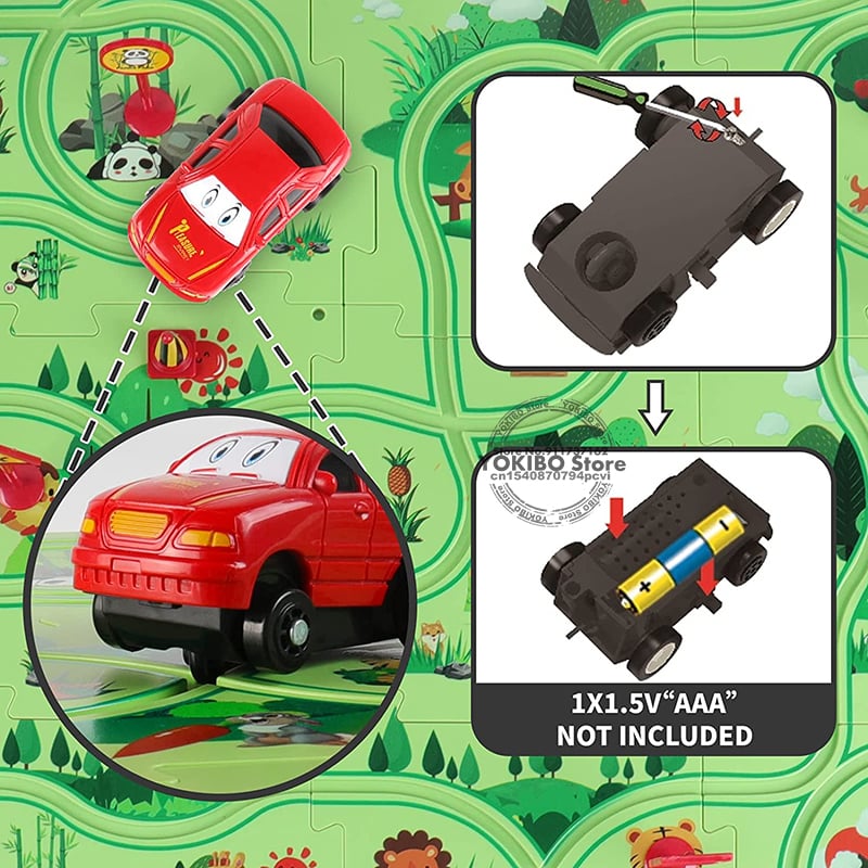 🚗Autumn Hot Sales -50% OFF🔥Children's Educational Puzzle Track Car Play Set🧩