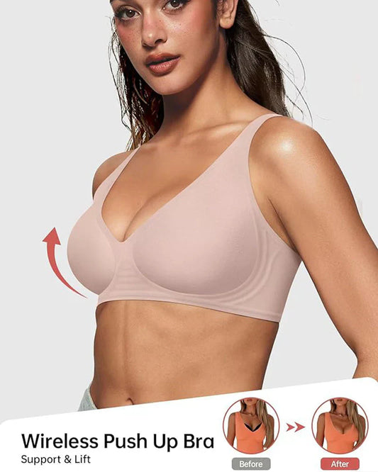 Half-price limited-time offer🌷🌷 Deep V Plunge Push-up Wirefree Seamless Bra