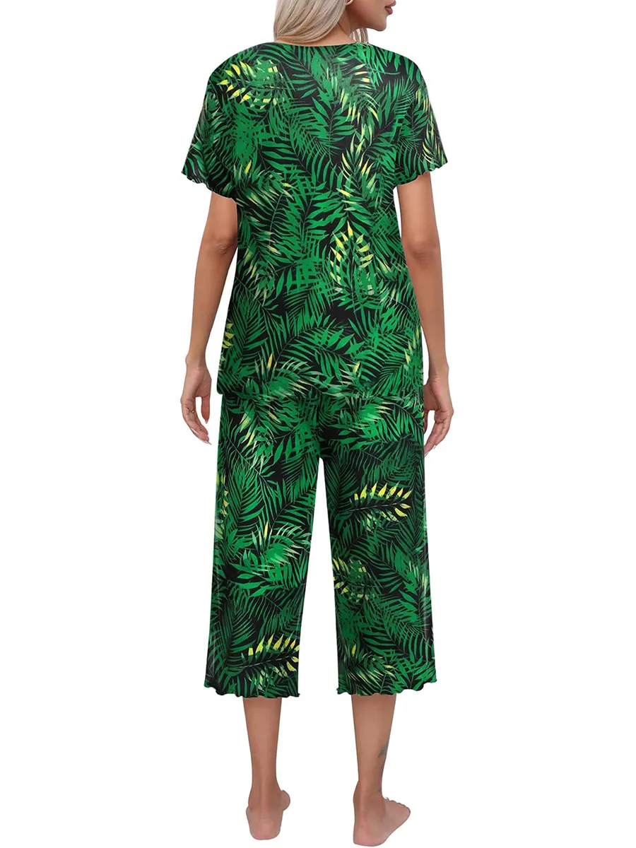 🎁Hot Sale 50% OFF⏳Printed Top & Pants Sleepwear Set for Women