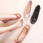 👠Female Soft Bottom Hollow Leather Flat Shoes（50% OFF）