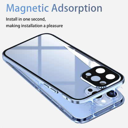 Magnetische, doppelseitige Handyhülle aus Sichtschutzglas für die iPhone-Serie