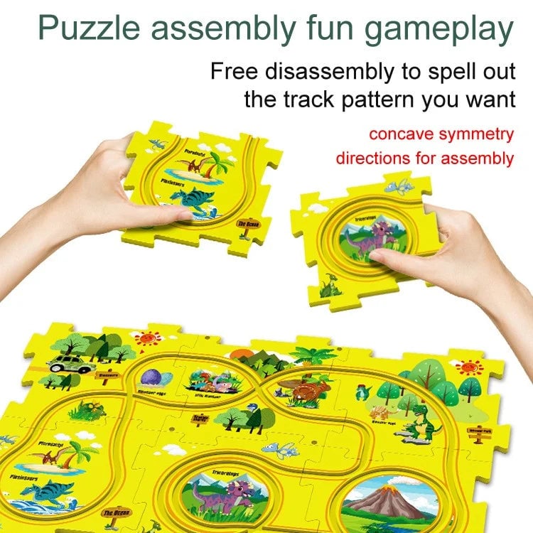 🚗Autumn Hot Sales -50% OFF🔥Children's Educational Puzzle Track Car Play Set🧩