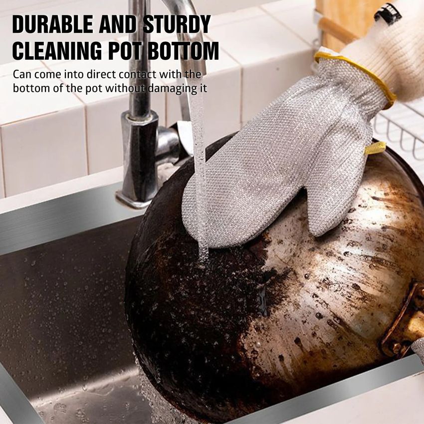 🧤 BUY 2 GET 1 FREE! ✨ Dishwashing Wire Gloves - Cut-Resistant & Flexible, Protect Hands from Sharp Edges and Hot Water, Durable for Daily Use 🍽️📦