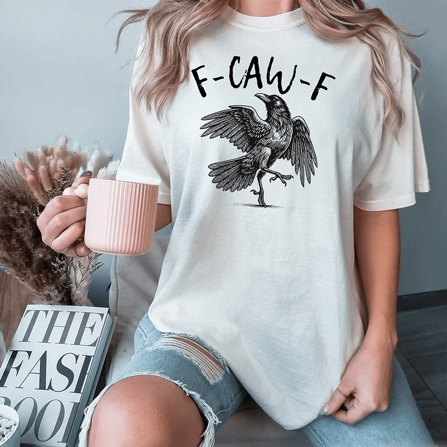 🔥Surprise Price: Only £14.99!!🔥Humorous Crow Graphic T-Shirt – Say It With a Caw!🖤🐦‍⬛