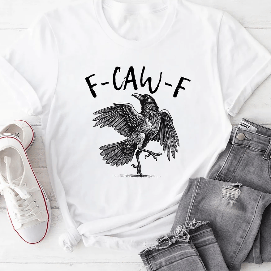 🔥Surprise Price: Only £14.99!!🔥Humorous Crow Graphic T-Shirt – Say It With a Caw!🖤🐦‍⬛