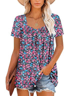 🌸Summer Specials💗Women's Summer Pleated Printed Short-Sleeves