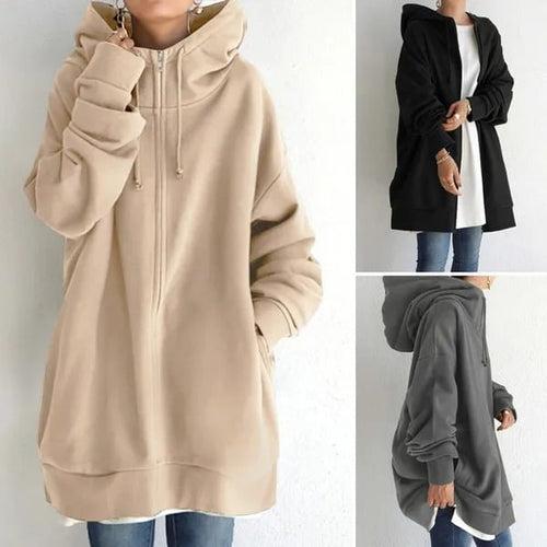 50% OFF🌷Women's Autumn/Winter Zipper Hooded Sweater