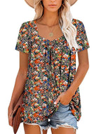 🌸Summer Specials💗Women's Summer Pleated Printed Short-Sleeves
