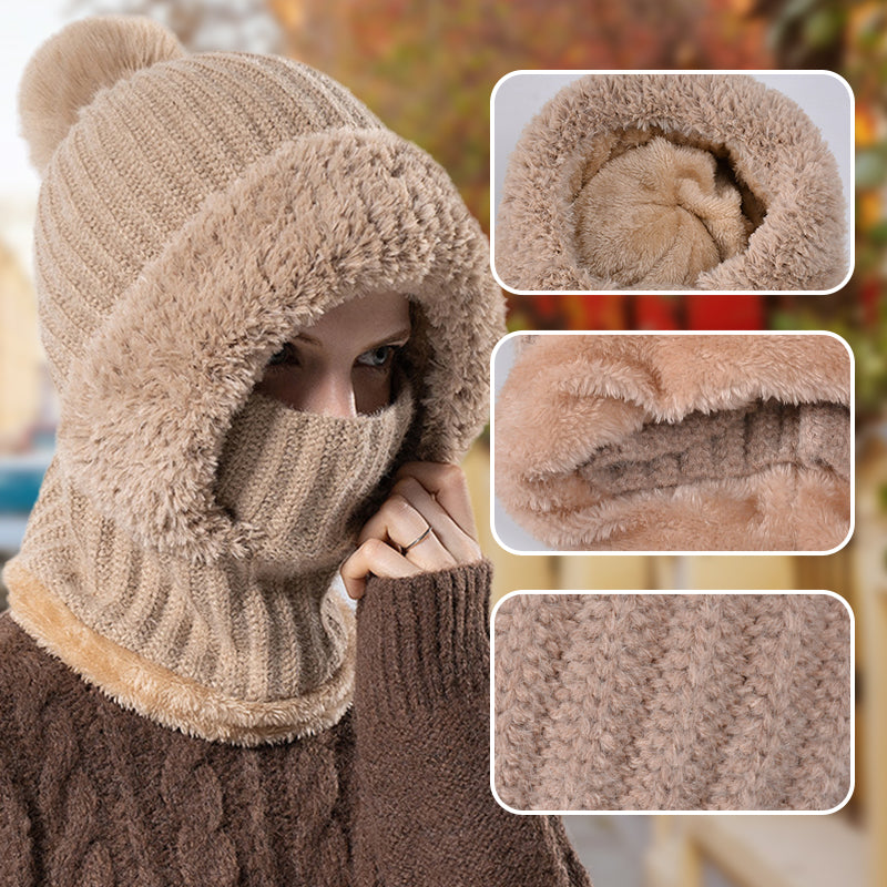 👛 50% OFF NOW! 💖Women's Winter One-Piece Knitted Beanie Scarf Mask