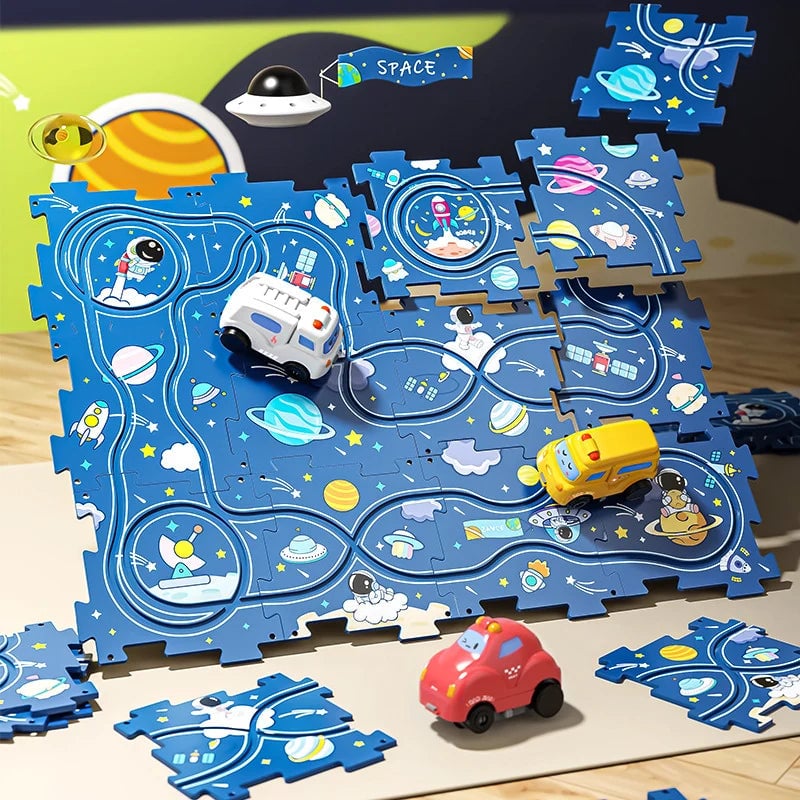 🚗Autumn Hot Sales -50% OFF🔥Children's Educational Puzzle Track Car Play Set🧩