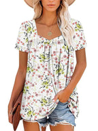 🌸Summer Specials💗Women's Summer Pleated Printed Short-Sleeves
