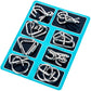 🔥Last day 50% off 🔥Metal Puzzle Ring Eight-Piece Blue Version Brain Teasers，Developing the human brain