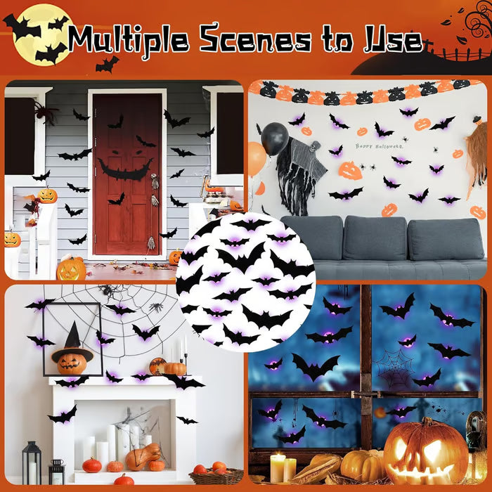 🎃👻LAST DAY PROMOTION - 50%OFF💜🦇Halloween 3D Lighted Bats