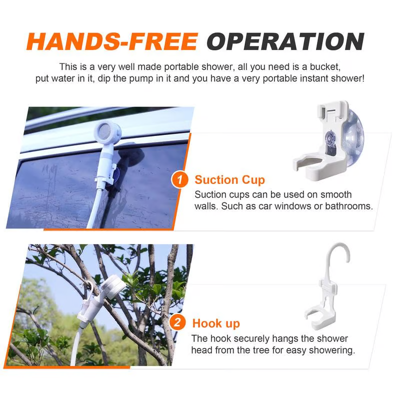 🔥Hot Sale 49% OFF💦Portable Shower for Camping with Water Pump🚀FREE SHIPPING