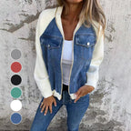 🌥️🌥️50% off new autumn products🍂🍂Women's Creative Denim Splicing Jacket 🧥 – Edgy Streetwear for Daily Cool Looks