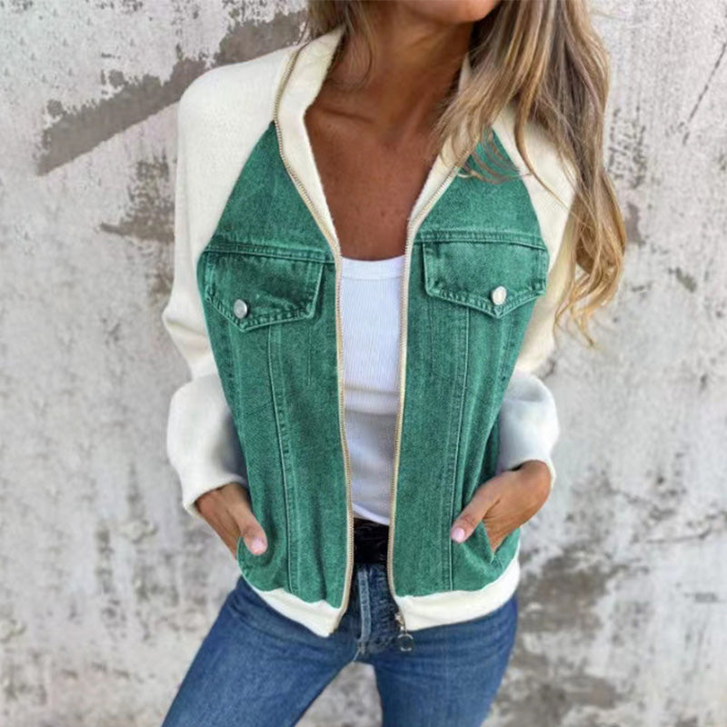 🌥️🌥️50% off new autumn products🍂🍂Women's Creative Denim Splicing Jacket 🧥 – Edgy Streetwear for Daily Cool Looks