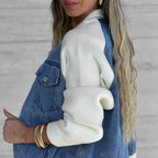 🌥️🌥️50% off new autumn products🍂🍂Women's Creative Denim Splicing Jacket 🧥 – Edgy Streetwear for Daily Cool Looks