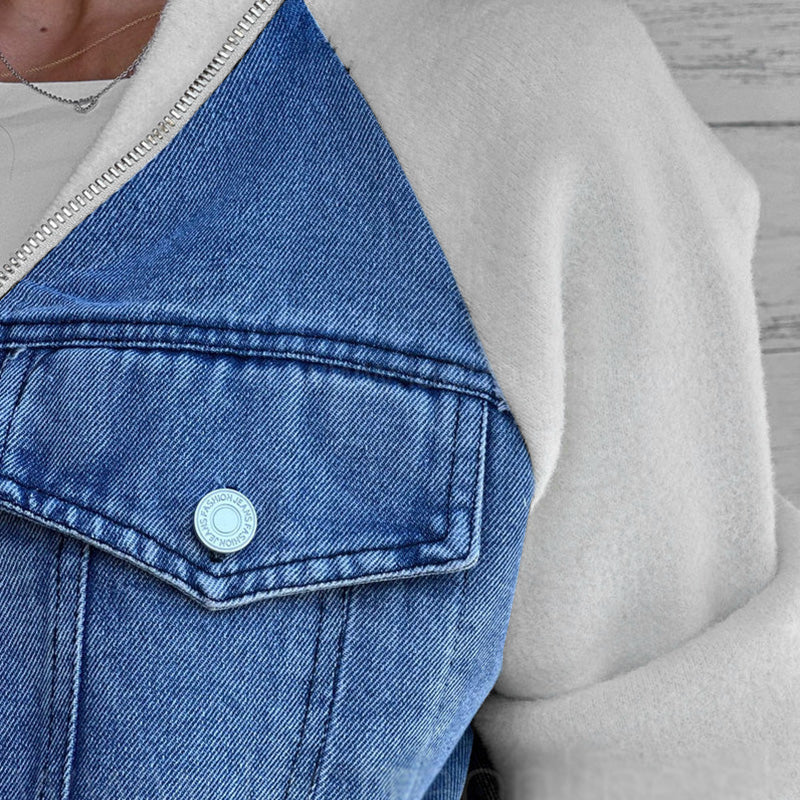 🌥️🌥️50% off new autumn products🍂🍂Women's Creative Denim Splicing Jacket 🧥 – Edgy Streetwear for Daily Cool Looks