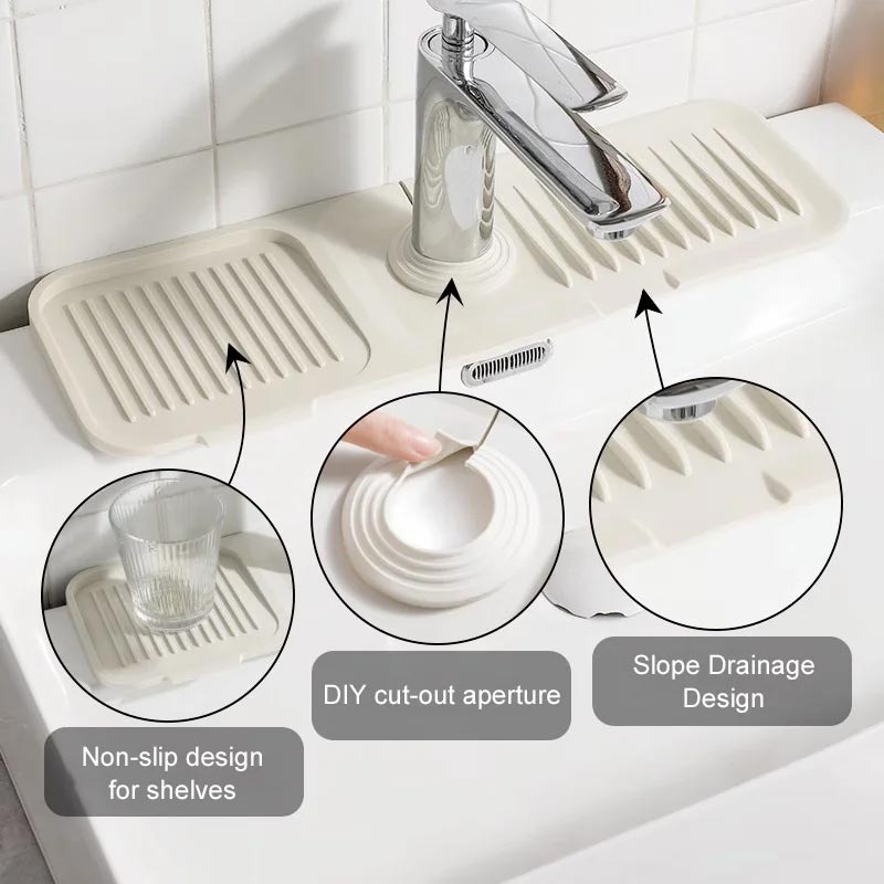 🎉🎉FREE SHOPPING🎉🎉🔥BUY 1 GET 1 FREE🔥 Faucet Splash Guard Draining Tray Mat