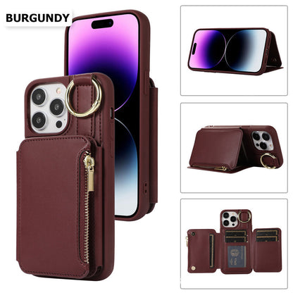 Lanyard Shockproof Phone Case with Ring & Card Holder