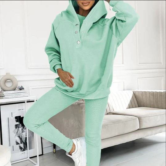 👚 50% OFF  Vest + Hoodie+ Pants💜 Hooded Sweatshirt Suit - Ultra-Soft Fabric with Relaxed Fit for Lounge or Sportswear, Quick-Dry & Comfortable 🏃‍♀️📦