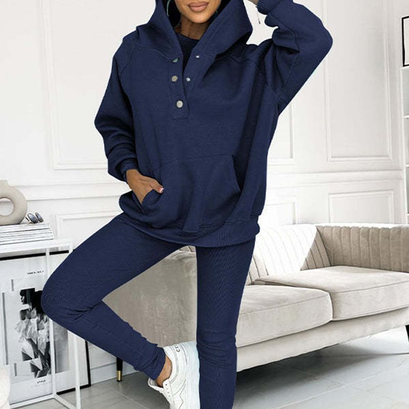 👚 50% OFF  Vest + Hoodie+ Pants💜 Hooded Sweatshirt Suit - Ultra-Soft Fabric with Relaxed Fit for Lounge or Sportswear, Quick-Dry & Comfortable 🏃‍♀️📦