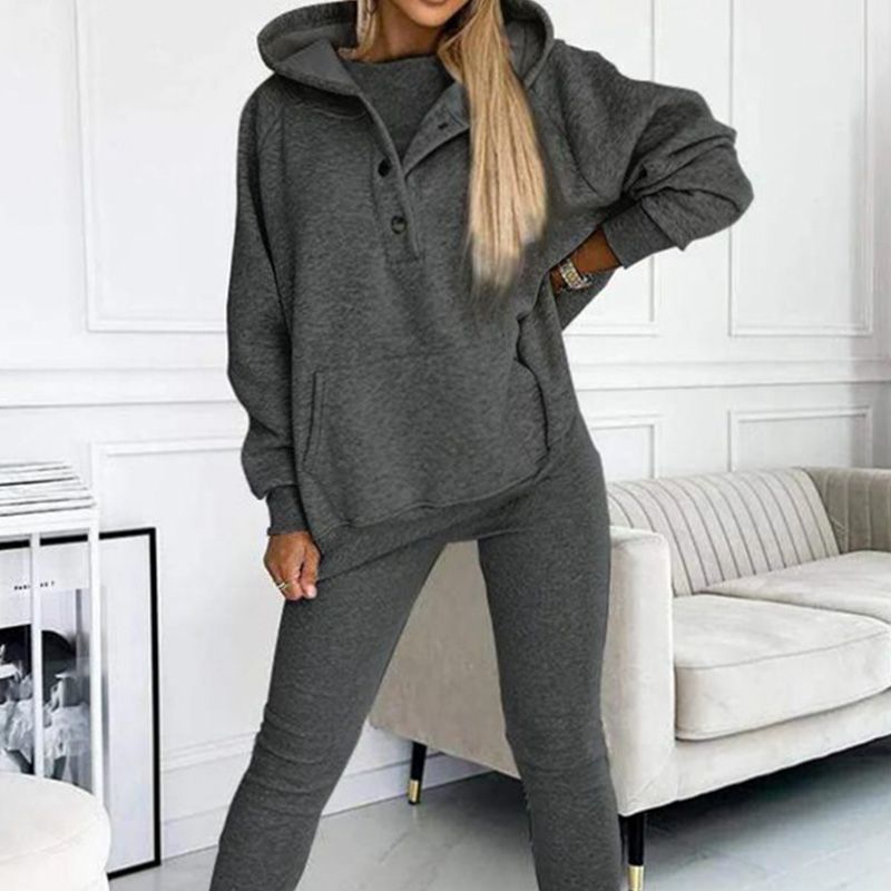 👚 50% OFF  Vest + Hoodie+ Pants💜 Hooded Sweatshirt Suit - Ultra-Soft Fabric with Relaxed Fit for Lounge or Sportswear, Quick-Dry & Comfortable 🏃‍♀️📦