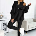 👚 50% OFF  Vest + Hoodie+ Pants💜 Hooded Sweatshirt Suit - Ultra-Soft Fabric with Relaxed Fit for Lounge or Sportswear, Quick-Dry & Comfortable 🏃‍♀️📦