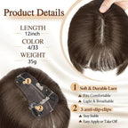 💁‍♀️ Natural Hair Toppers with Bangs – Undetectable Volume & Style! ✨👩🦰