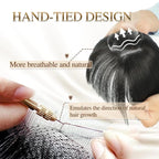 💁‍♀️ Natural Hair Toppers with Bangs – Undetectable Volume & Style! ✨👩🦰
