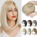 💁‍♀️ Natural Hair Toppers with Bangs – Undetectable Volume & Style! ✨👩🦰