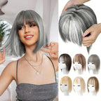 💁‍♀️ Natural Hair Toppers with Bangs – Undetectable Volume & Style! ✨👩🦰