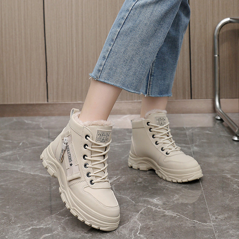 🔥 LAST DAY PROMOTION - 50%OFF 🔥Women's Waterproof Lace-Up Warm Ankle Boots