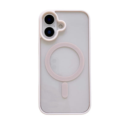 Shockproof Transparent Phone Case with Silicone Frame & Magnetic Ring