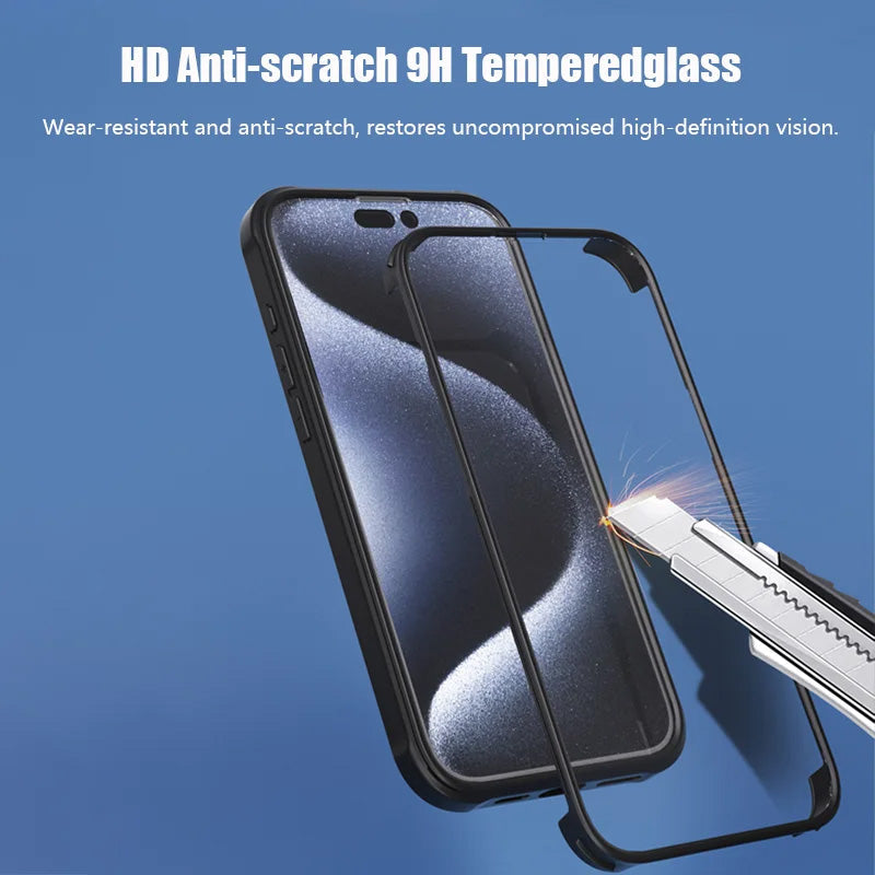 50% Rabatt💥Komplettpaket - Magnetische Anti-Drop-Telefonhülle aus gehärtetem Glas für 14 bis 16 ProMax