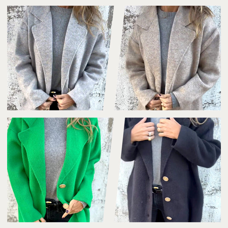 🔥50% off, while stocks last! 🎉Women's Long-sleeve Tweed Lapel Coat