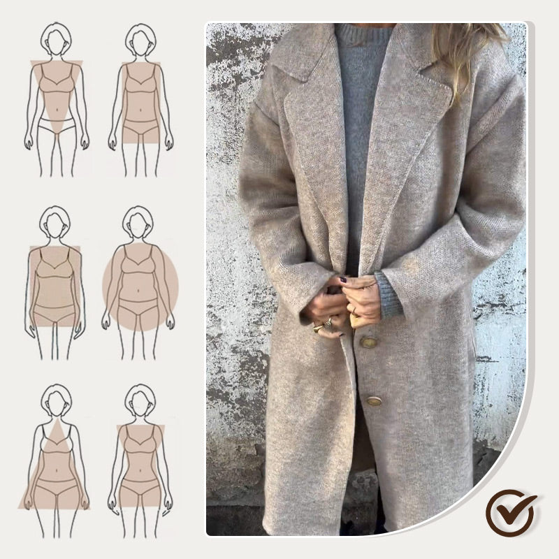 🔥50% off, while stocks last! 🎉Women's Long-sleeve Tweed Lapel Coat