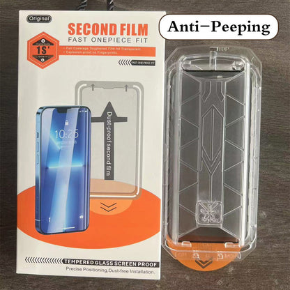 50%Rabatt🔥🔥HD/Anti-Peeping Stoßfestes, staubdichtes und Anti-Fingerabdruck-Displayschutzset