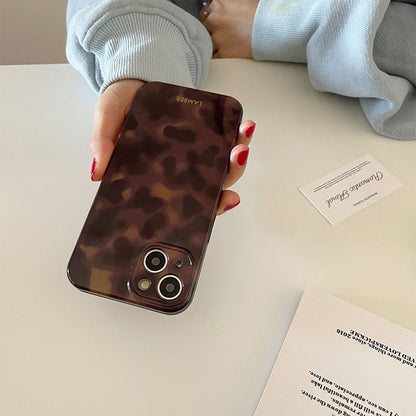 Stylish Brown Leopard Print Phone Case for iPhone✨ Handyhüllen passend für Herbst und Winter