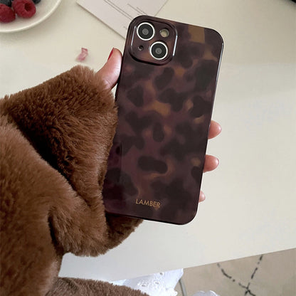 Stylish Brown Leopard Print Phone Case for iPhone✨ Handyhüllen passend für Herbst und Winter