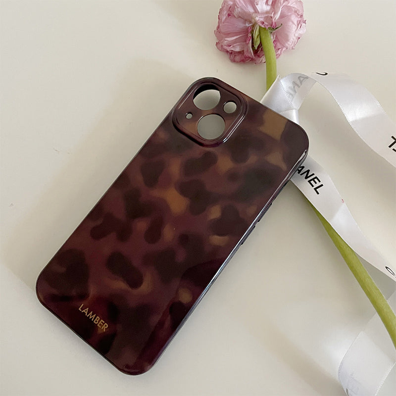 Stylish Brown Leopard Print Phone Case for iPhone✨ Handyhüllen passend für Herbst und Winter