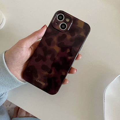 Stylish Brown Leopard Print Phone Case for iPhone✨ Handyhüllen passend für Herbst und Winter