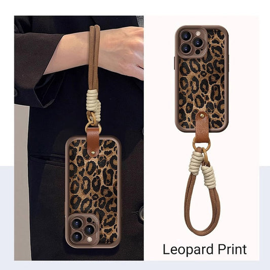 50% Rabatt🔥Heißer Stil🔥Modetrends 🔥Leopard Print Tasche für iPhone mit Lanyard