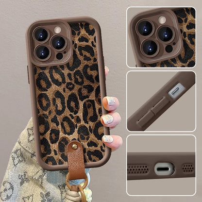 50% Rabatt🔥Heißer Stil🔥Modetrends 🔥Leopard Print Tasche für iPhone mit Lanyard