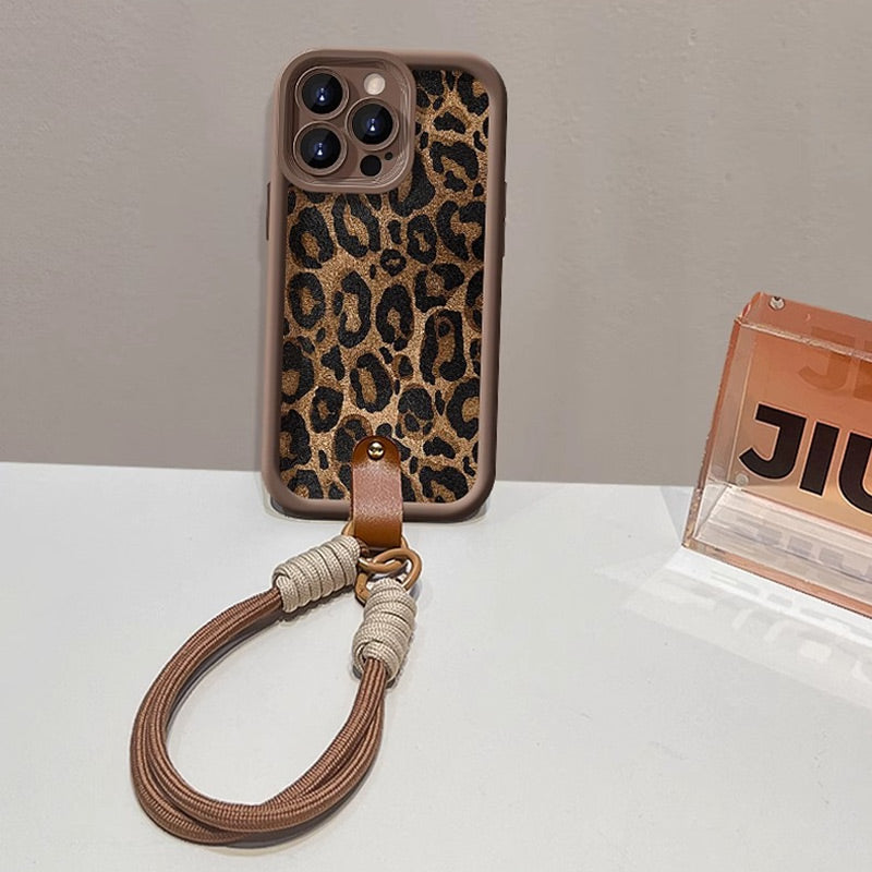 50% Rabatt🔥Heißer Stil🔥Modetrends 🔥Leopard Print Tasche für iPhone mit Lanyard