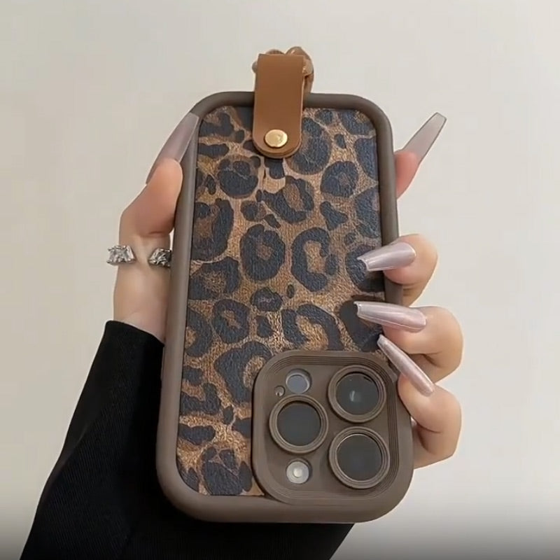 50% Rabatt🔥Heißer Stil🔥Modetrends 🔥Leopard Print Tasche für iPhone mit Lanyard