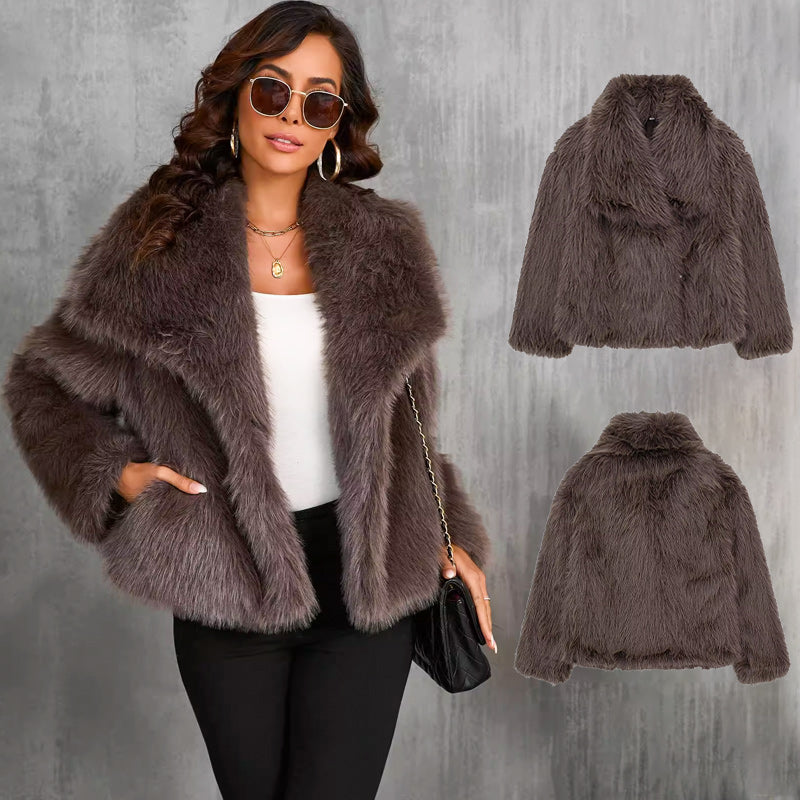 💥FREE SHOPPING💥🔥🖤Winter Pre-Sale Women's Fur Coat, Plush Lining, Soft Collar, Free Shipping (Cozy Edition)