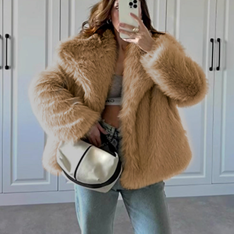 💥FREE SHOPPING💥🔥🖤Winter Pre-Sale Women's Fur Coat, Plush Lining, Soft Collar, Free Shipping (Cozy Edition)