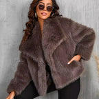 💥FREE SHOPPING💥🔥🖤Winter Pre-Sale Women's Fur Coat, Plush Lining, Soft Collar, Free Shipping (Cozy Edition)