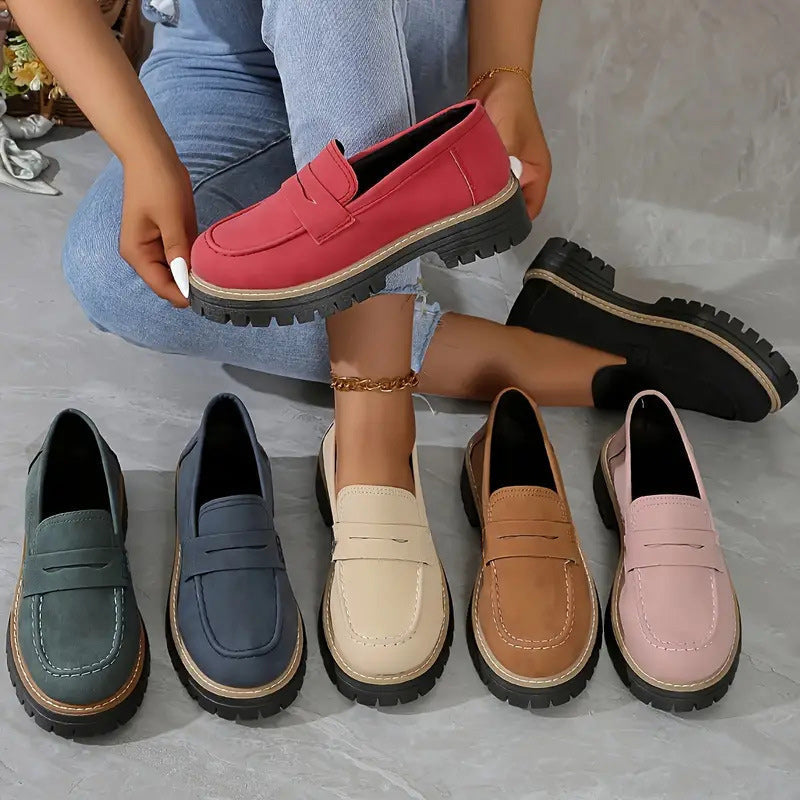 🔥 LAST DAY PROMOTION - 50%OFF 🔥Women's Comfortable Chunky Slip On Platform Loafers